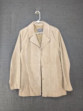 Wilsons Leather Tan Suede Trench Coat